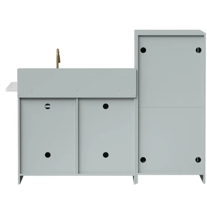 Kids Teamson Kids Little Chef Charlotte Modern Play Kitchen, Silver Gray/Gold