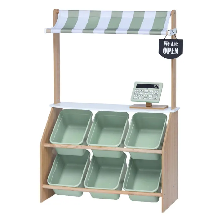 Kids Teamson Kids Little Helper Play Farmer's Market Stand, Mint/White