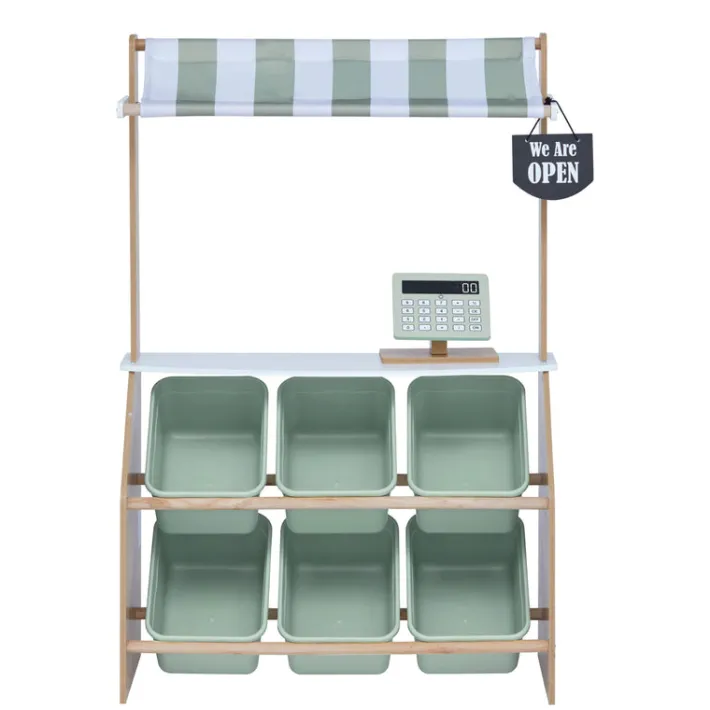 Kids Teamson Kids Little Helper Play Farmer's Market Stand, Mint/White