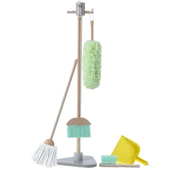 Kids Teamson Kids Little Helper 6-Piece Household Cleaning Set with Organizing Stand