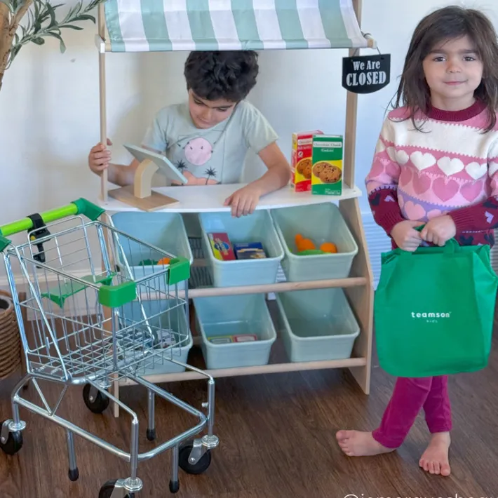 Kids Teamson Kids Little Helper Play Farmer's Market Stand, Mint/White