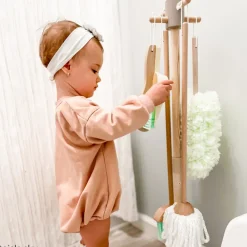 Kids Teamson Kids Little Helper 6-Piece Household Cleaning Set with Organizing Stand