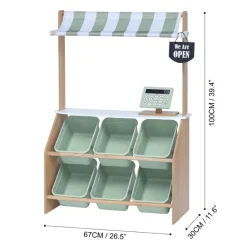 Kids Teamson Kids Little Helper Play Farmer's Market Stand, Mint/White