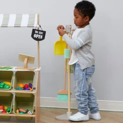 Kids Teamson Kids Little Helper 6-Piece Household Cleaning Set with Organizing Stand