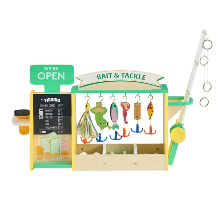 Kids Teamson Kids My Little Helper Fishing Shop & Accessories, Green/Yellow