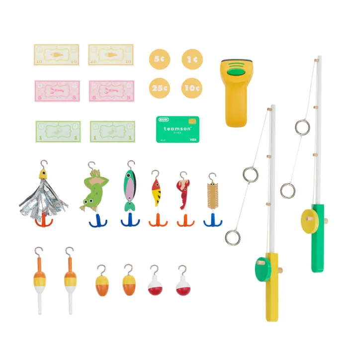 Kids Teamson Kids My Little Helper Fishing Shop & Accessories, Green/Yellow