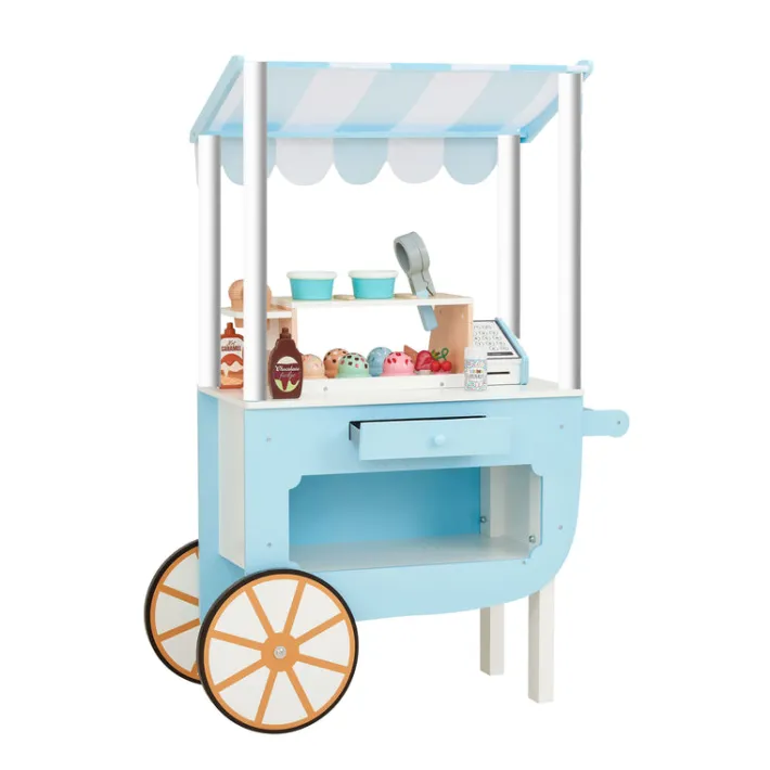 Kids Teamson Kids My Little Helper Ice Cream Cart & Accessories, Blue/White