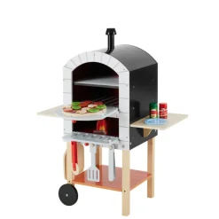 Kids Teamson Kids My Little Helper Pizza Oven & Accessories, Gray/Natural