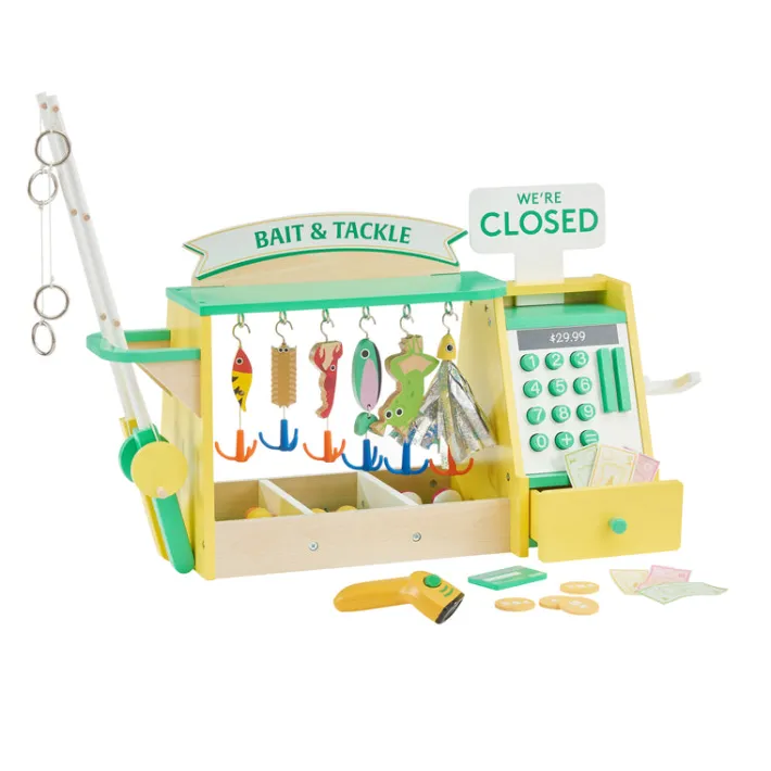 Kids Teamson Kids My Little Helper Fishing Shop & Accessories, Green/Yellow
