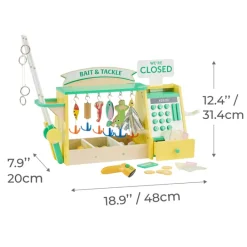 Kids Teamson Kids My Little Helper Fishing Shop & Accessories, Green/Yellow