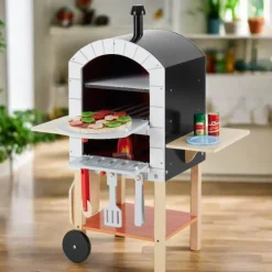 Kids Teamson Kids My Little Helper Pizza Oven & Accessories, Gray/Natural