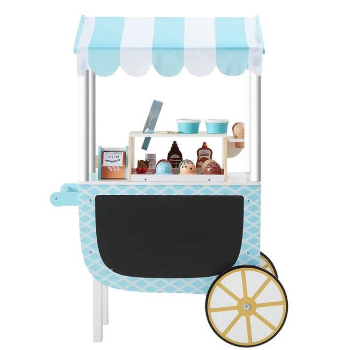 Kids Teamson Kids My Little Helper Ice Cream Cart & Accessories, Blue/White