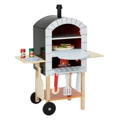 Kids Teamson Kids My Little Helper Pizza Oven & Accessories, Gray/Natural