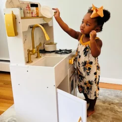 Kids Teamson Kids Petite Versailles Classic Play Kitchen with Accessories, White