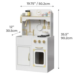 Kids Teamson Kids Petite Versailles Classic Play Kitchen with Accessories, White