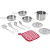 Kids Teamson Kids 11-Piece Little Chef Frankfurt Stainless Steel Cooking Accessory Set