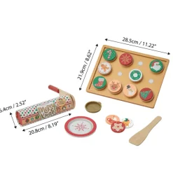 Kids Teamson Kids Play Cuttable Christmas Cookies Baking & Decorating Set, Multi