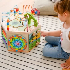 Kids Teamson Kids Preschool Play Lab 7-in-1 Large Activity Station, Natural