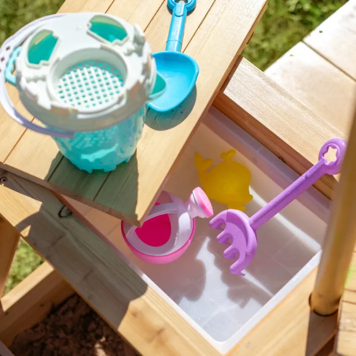 Kids Teamson Kids Sorrento Outdoor 2-in-1 Wooden Picnic Table + Sandbox