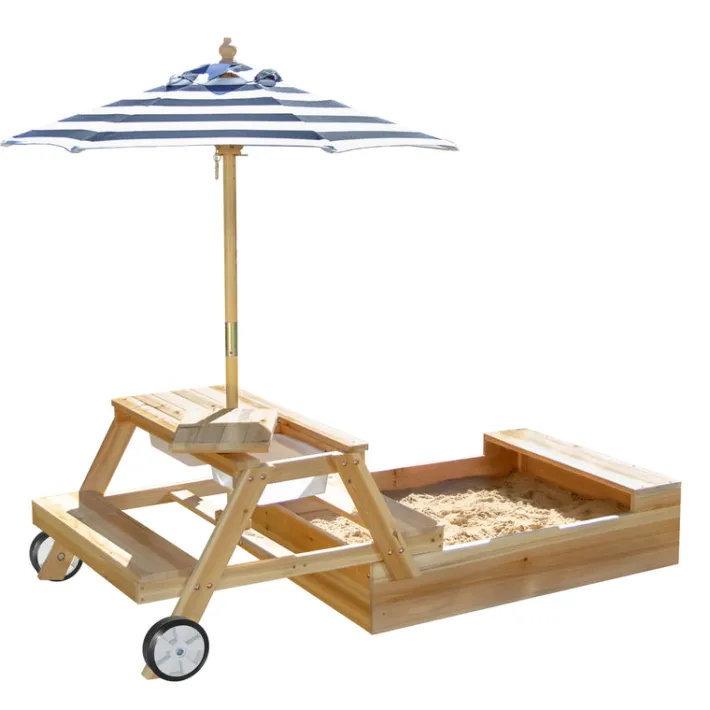 Kids Teamson Kids Sorrento Outdoor 2-in-1 Wooden Picnic Table + Sandbox