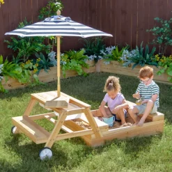 Kids Teamson Kids Sorrento Outdoor 2-in-1 Wooden Picnic Table + Sandbox