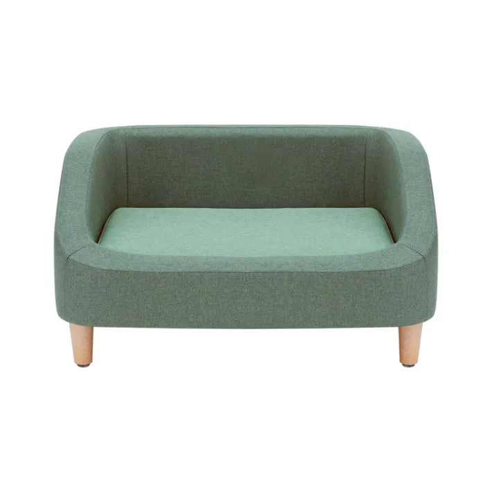 Teamson Pets 15.51" Bennett Linen Sofa Dog Bed for Small and Medium Dogs, Sea Green- FINAL SALE