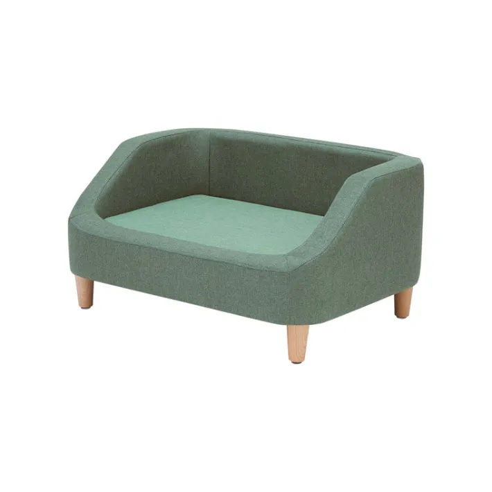 Teamson Pets 15.51" Bennett Linen Sofa Dog Bed for Small and Medium Dogs, Sea Green- FINAL SALE