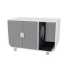 Teamson Pets 22.01 Dyad Large Enclosed Cat Litter Box /Side Table, Alpine White/Gray- FINAL SALE